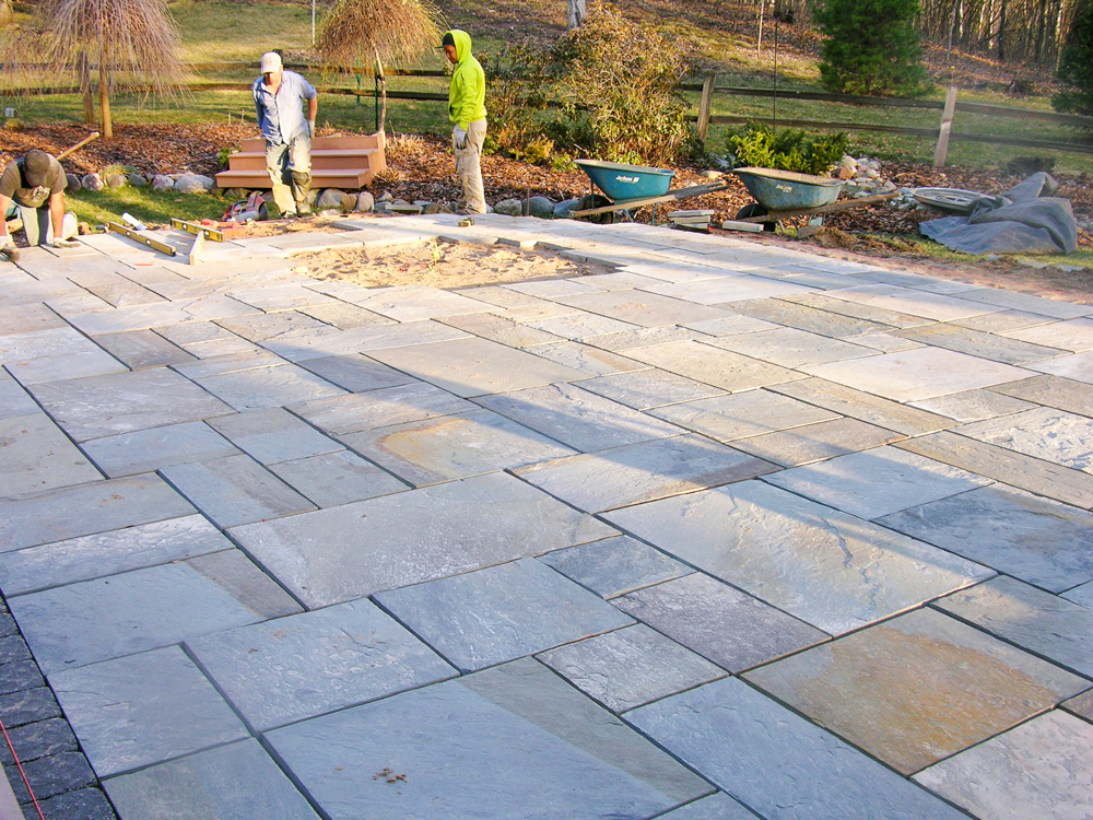 Our crew nears completion of the patio
