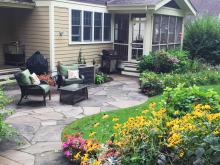 The New York Bluestone patio after completion